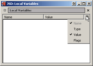 Panel de Variables Locales de Venkman