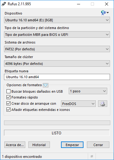 USB booteable Ubuntu