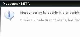 Error en Windows Live Messenger