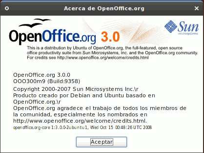 Instalar OpenOffice.org 3.0 en Ubuntu 8.10