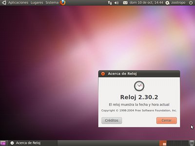 Aspecto por defecto de Ubuntu 10.10